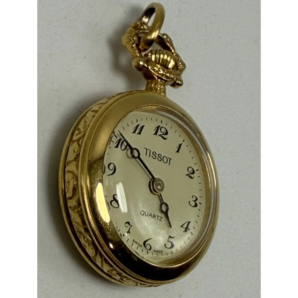 Tissot 029210‎ Pendant Watch New Battery Bird Floral Ladies 21MM Swiss Made